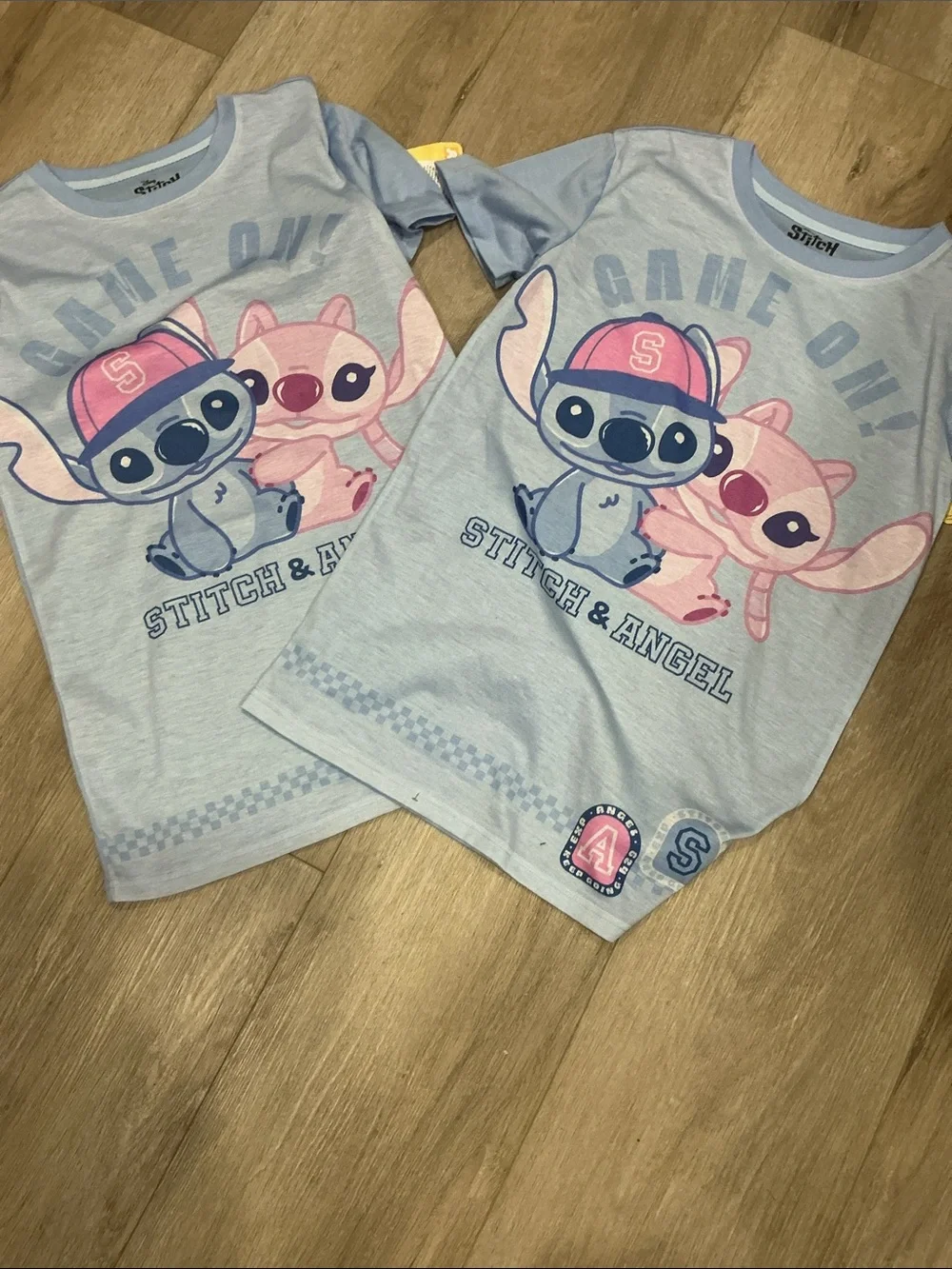 Stitch & Angel Light Blue Kids Pajama Top - Game On